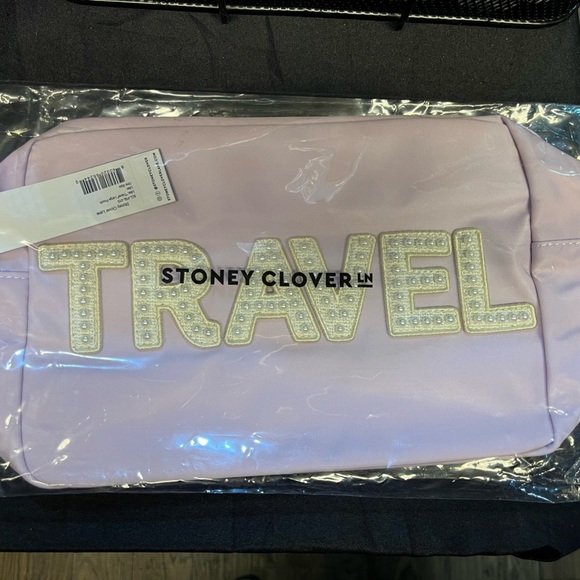 NWT Stoney Clover Lane Lilac Travel Pearl Large Pouch - Picture 4 of 5